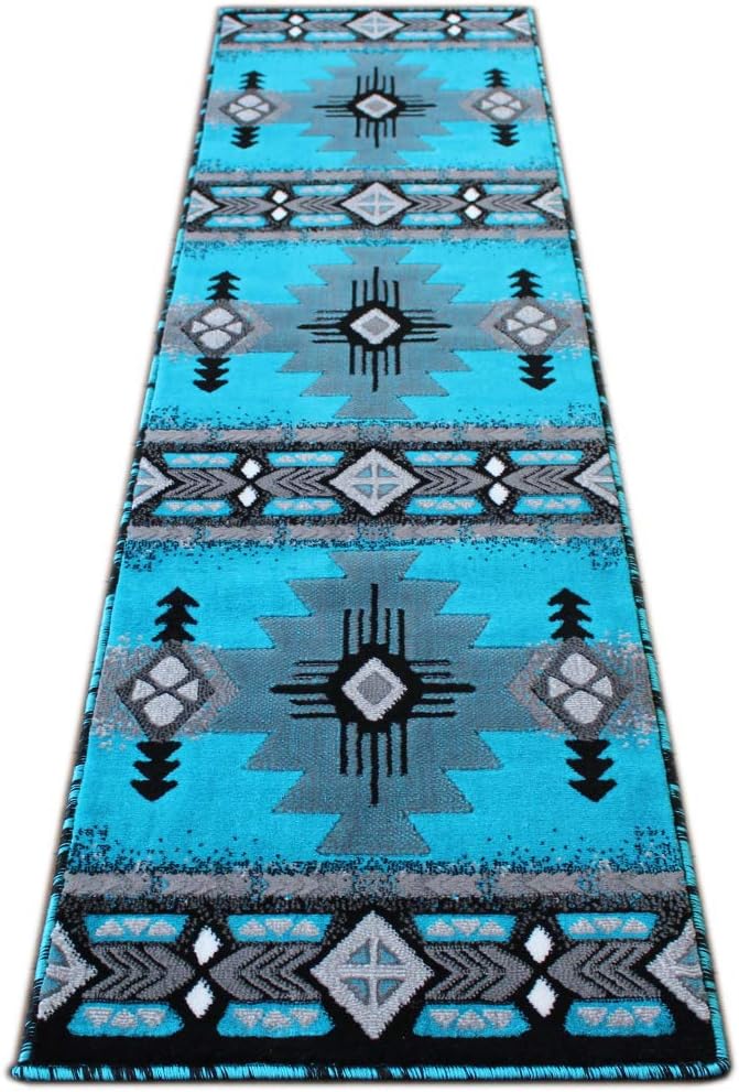 Amazon.com: Masada Rugs, Southwest Native American Design Turquoise ...