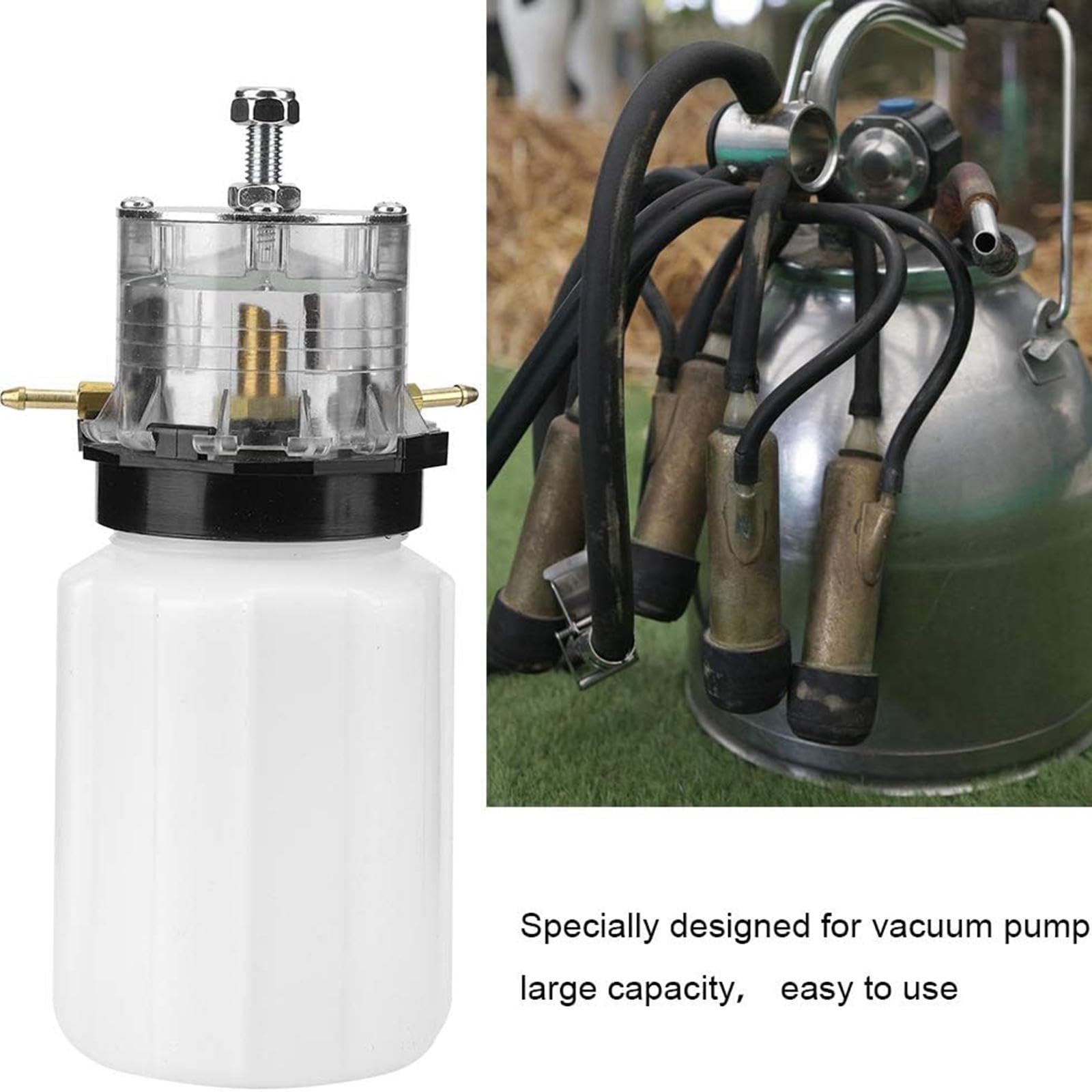 Colcolo Recipiente de Aceite para Bomba de vacío, Resistente, para ordeño Industrial, Accesorio para Bomba de vacío, depósito de Aceite para