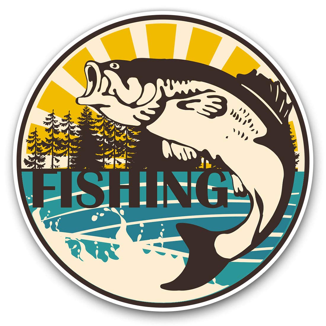Vinyl Stickers (Set of 2) 10cm - Fishing Fish Trout Carp Decals for Laptops,Tablets,Luggage,Scrap Booking,Fridges, 9541