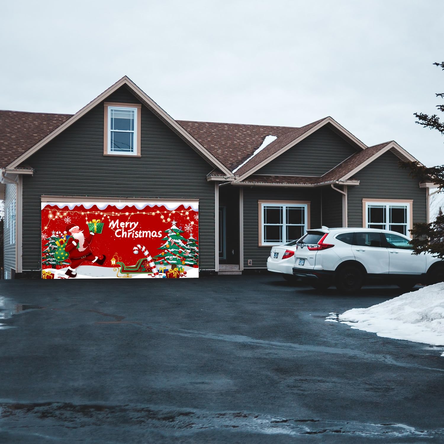 Snapklik.com : FINGUOLA Christmas Garage Door Decorations - 8x16ft