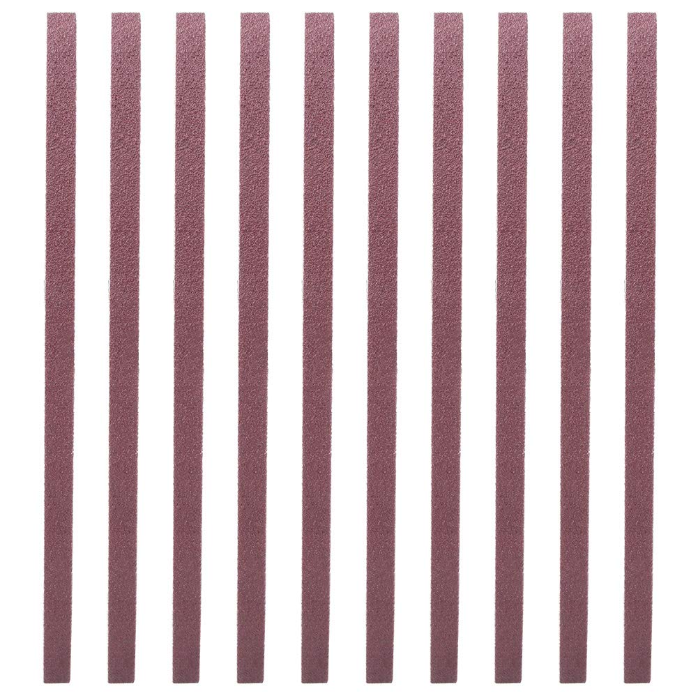 Respicefinem 10PCS Sanding Belt Aluminium Oxide Sandpaper Sander Abrasive Band Strap 533 x 9mm Wood Polishing Accessories (80#)