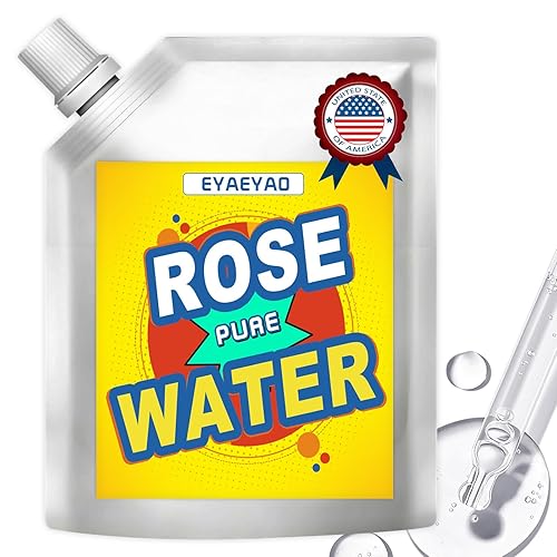 Agua de rosas pura, natural y fragante, perfecta para el cuidado de la piel, la cara, el cabello y la aromaterapia, 100% pura y sin diluir, calidad