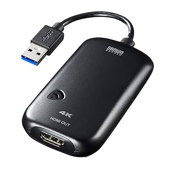 新品未使用！【サンワサプライ】ディスプレイアダプタ USB-CVU3HD4 USB-HDMIディスプレイアダプタ 4K/30Hz対応 4画面出力 USB-A接続