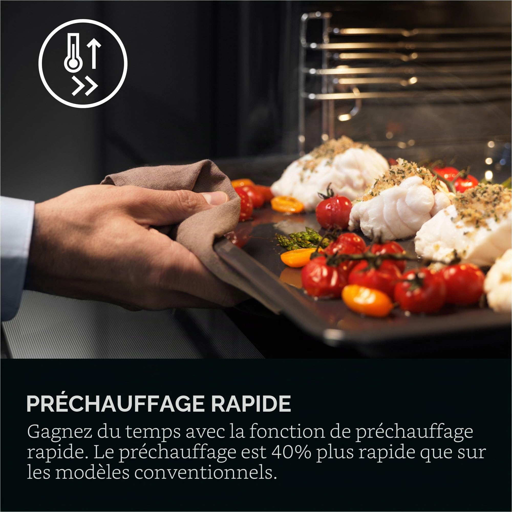 AEG TE7PB62WAB - Four encastrable Wifi - Série 7 - Écran couleur TFT Full Touch avec assistant de cuisson - Fabriqué en Allemagne - Auto-nettoyage à pyrolyse - Capteur de température centrale : pour