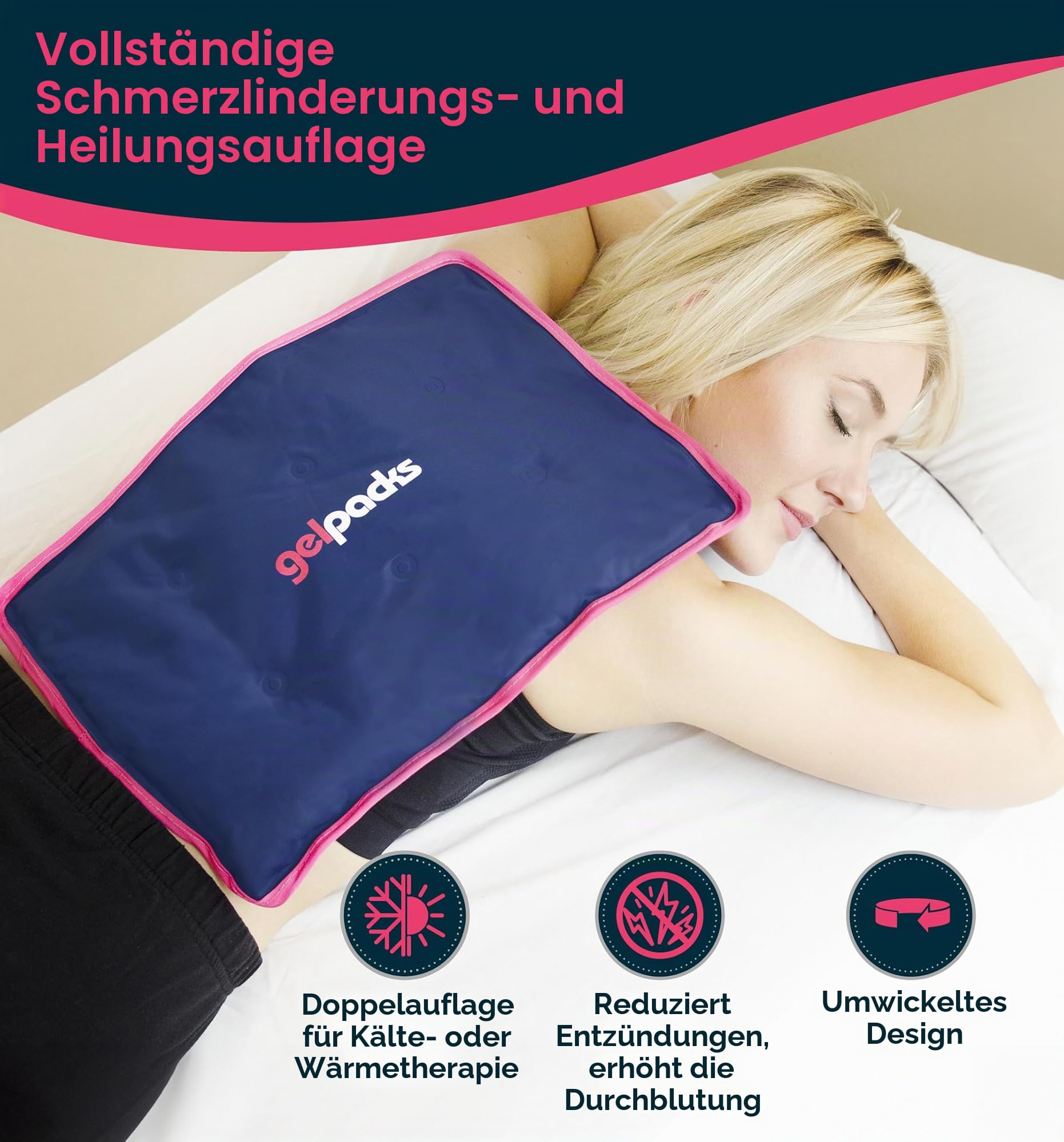 Magic Gel Großes Kühlpads Gel Kühlkissen Ice Pack - 38x28cm Kühlpacks Kühlkissen Gel - Kühlakku Groß Kühlgelkissen - XXL Kühl Ice Pad - wiederverwendbares Kühlpad