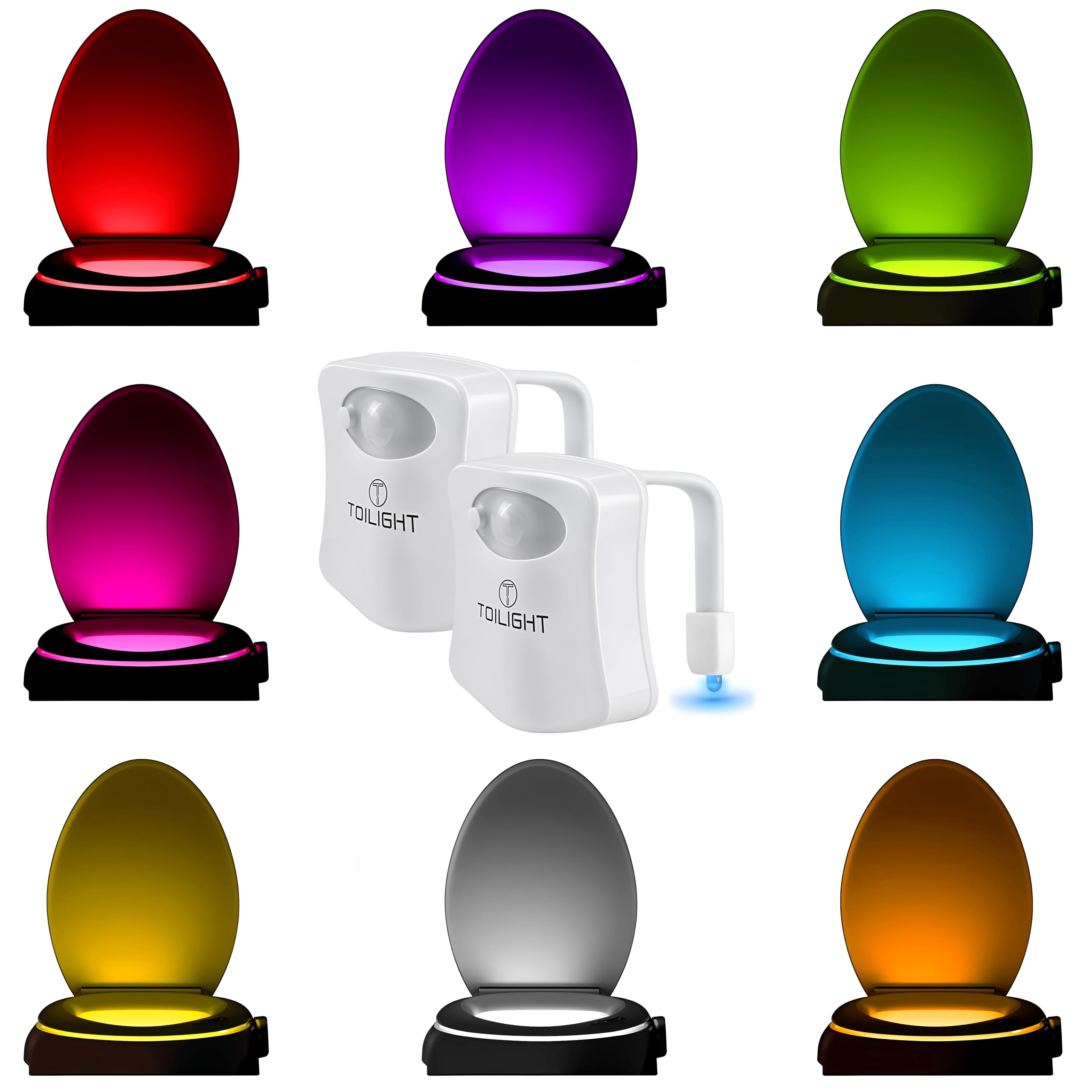 2 Pack The Original Toilet Bowl Night Light. Motion Sensor Fun & Cool Bathroom Accessory. Home Gadget for Men & Women. Gifts for Men Dads Fathers Day Christmas. Funny Novelty Birthday Present