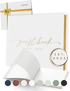 Personalized ARTESORI 2025 Guest Book for Wedding Receptions & Multi-Event Use