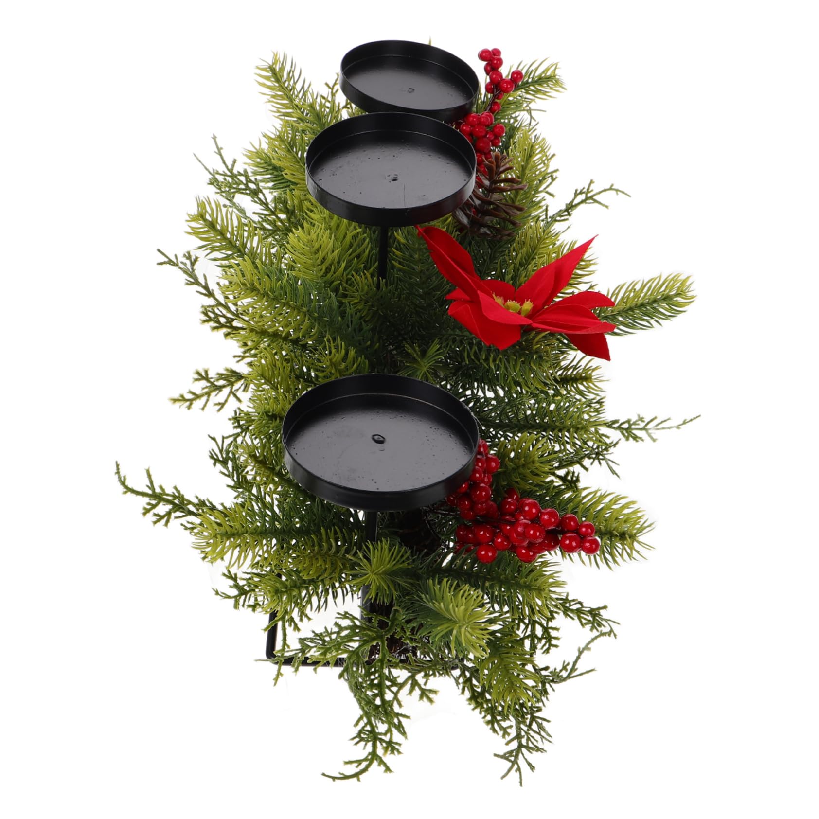 Décoration de Noël réaliste et centre de table compact pour fêtes