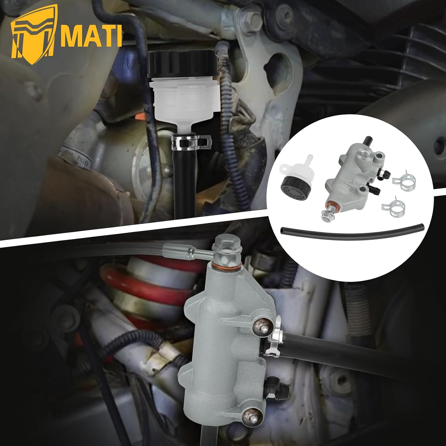 M MATI Rear Brake Master Cylinder for Polaris Hawkeye 300 2006-2009 Sportsman 300 2008-2009 2010258