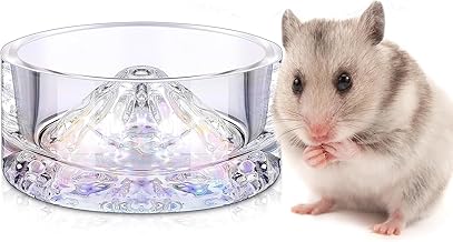 Hamster Water Bowl Glass Bowl Clear Mount Fuji Shape Pet Bowl Spill Proof Feeding Tray Small Animals Birds Parakeets Hedgehog Hamster Jungarian Small Pet Place Drinkware