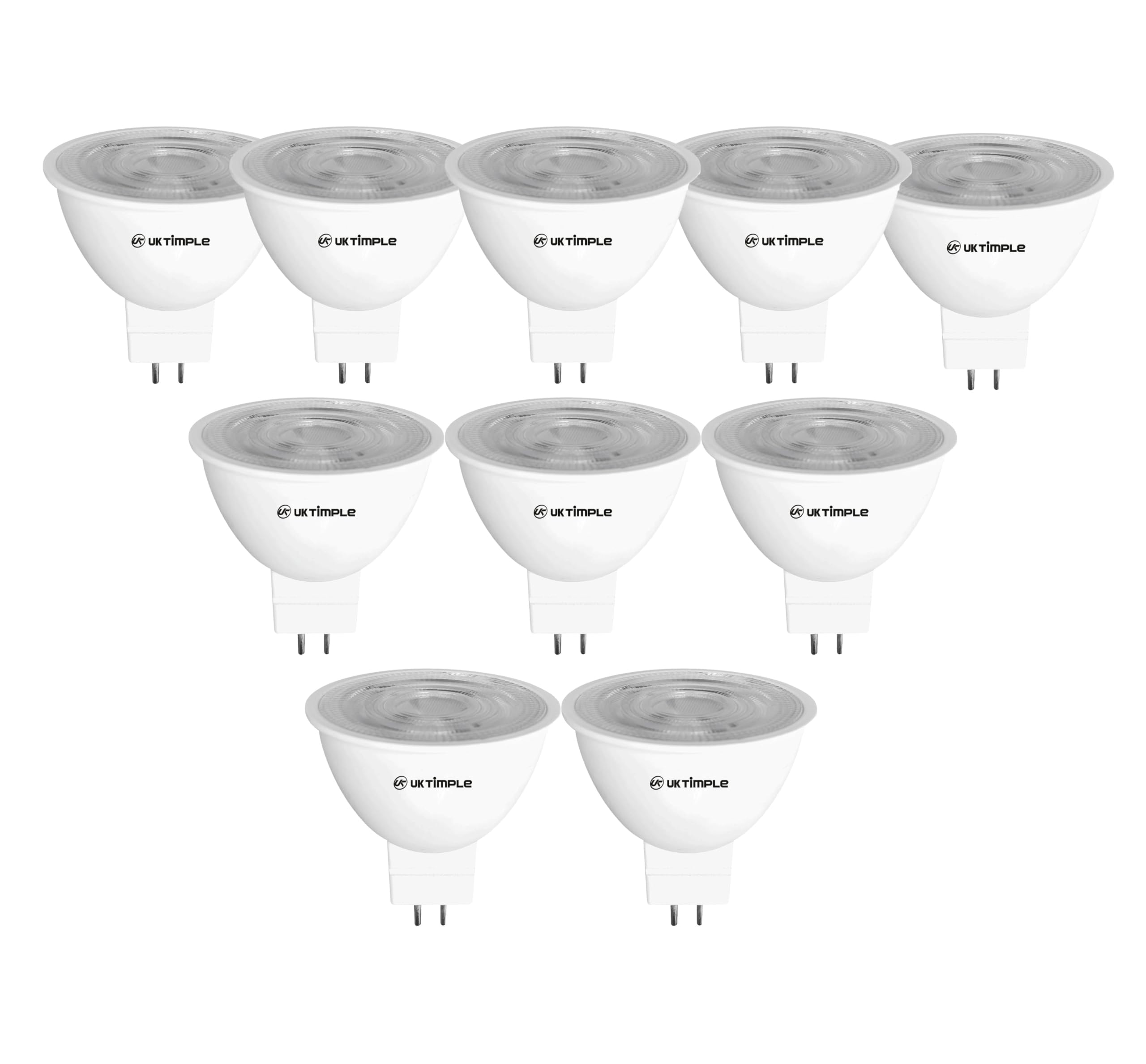 Uk Timple 5W MR16 GU5.3 LED Light Bulbs Daylight 6500K, 50W Equivalent, 400 Lumens, AC/DC 12V Spotlight Lamp, Energy Saving, 15,000 Hour Lifespan, Multipack