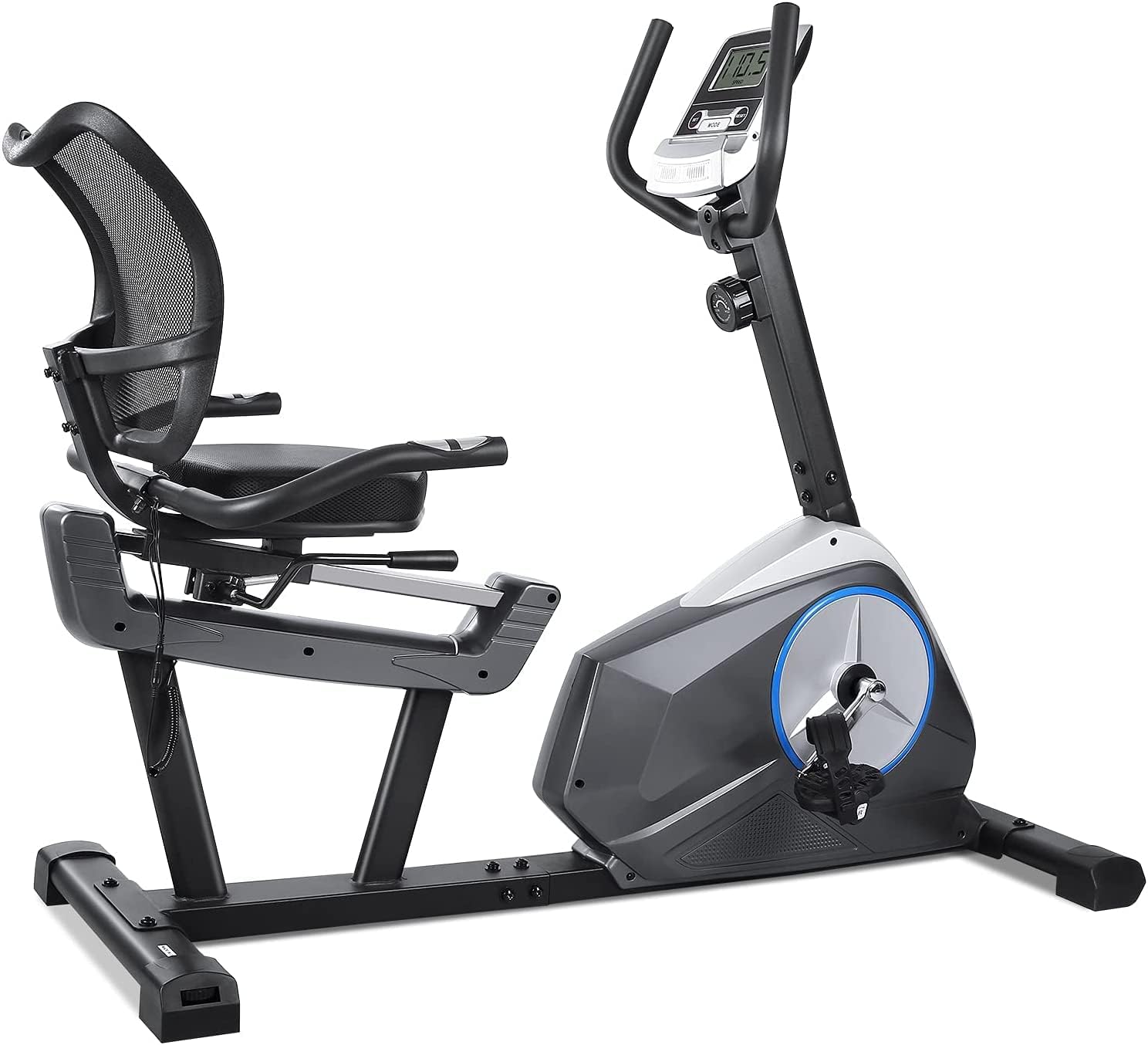 Recumbent Exercise Bike Stationary Indoor Cycling Bike 8 Levels Resistance