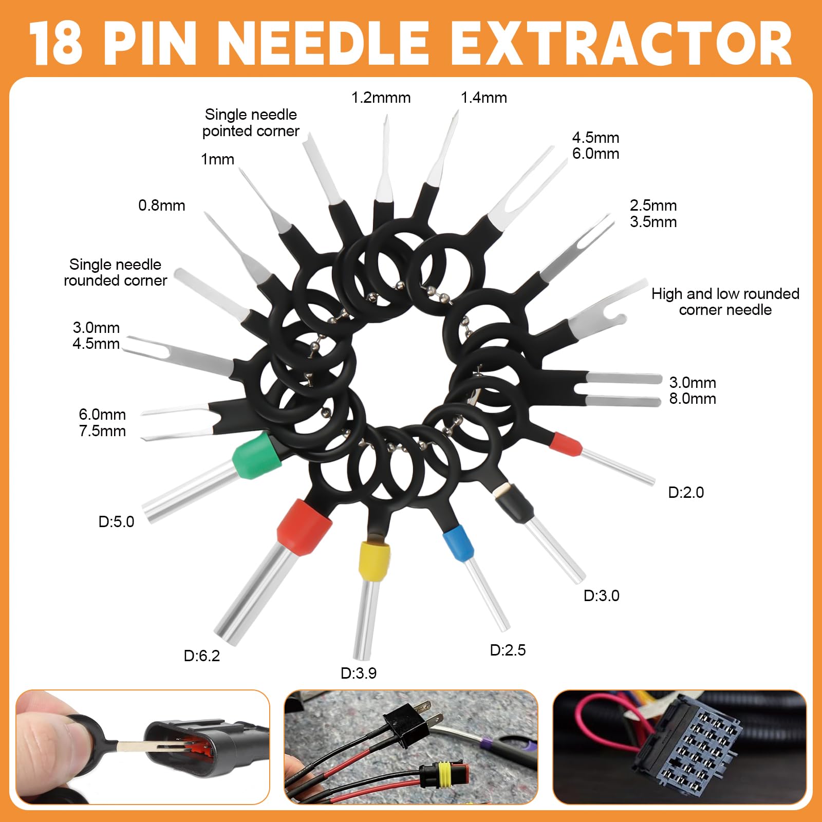 Kit connettori elettrici per auto 971 pezzi con crimpatrice SN-58B e spelafili, terminali 1,0–3,5 mm, tappi di tenuta e strumenti di estrazione
