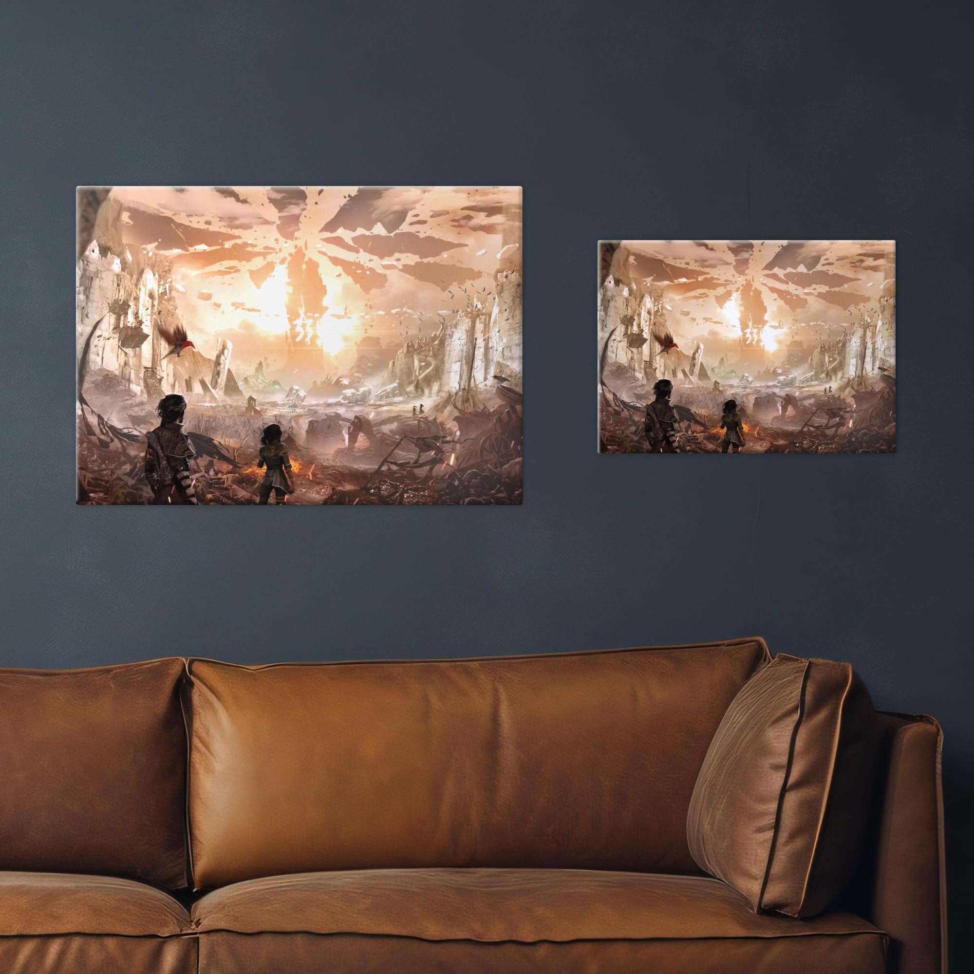 Displate Officiel Clair Obscur: Expedition 33 Poster - Forgotten Battlefield Concept Art - Métallique Fixation Magnétique Licence Officielle Image Affiche de Haute Qualité 45 cm x 32 cm