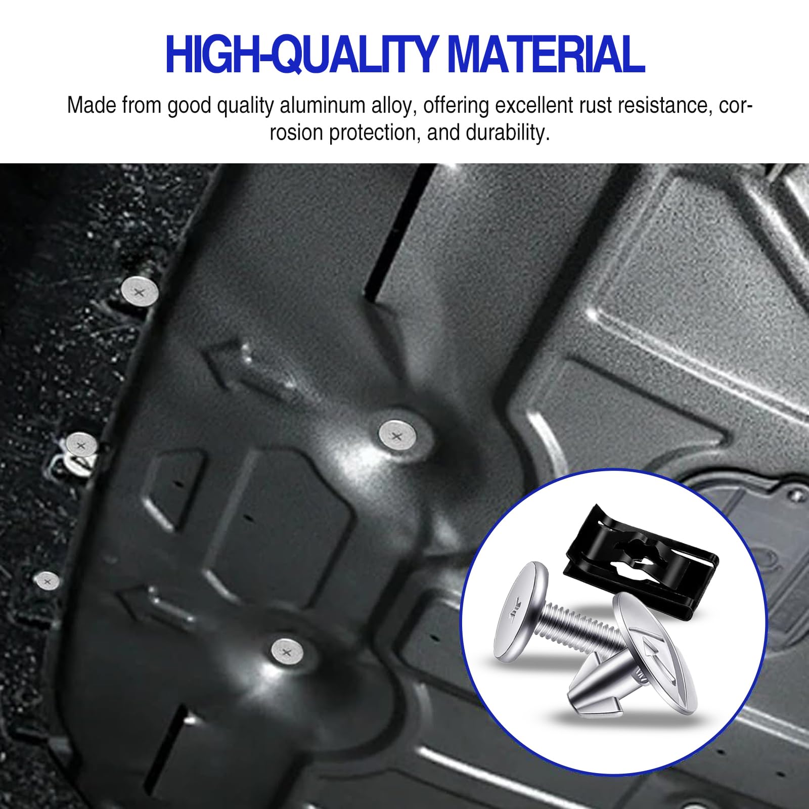 14PCS Engine Splash Shield Hardware Kit – Under Engine Cover Bolts & Clips for Skid Plate & Oil Pan Protection – Replaces 90105-TBA-A00, 90674-TY2-A01