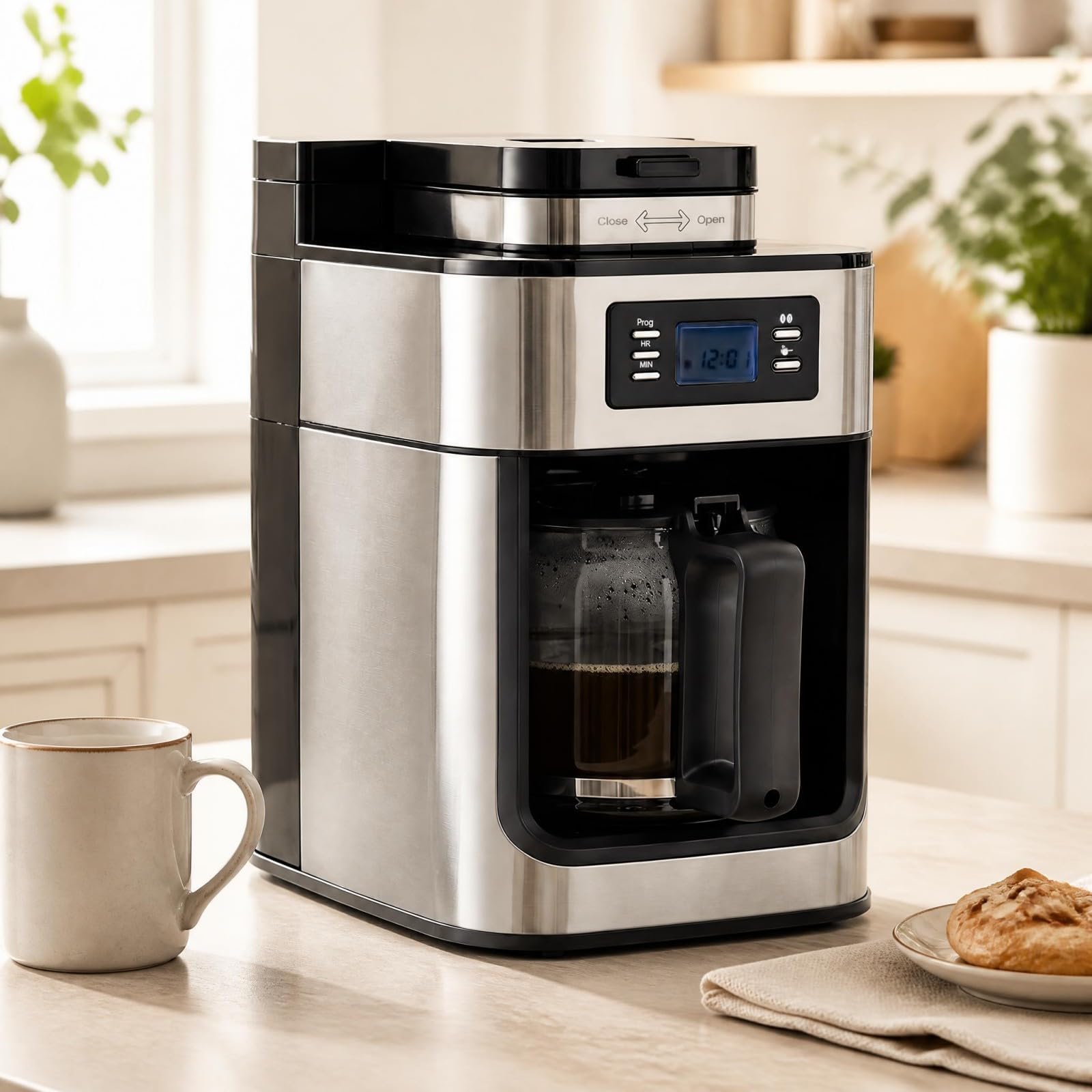 LIFEZEAL Cafetière Filtre 8 Tasses avec Verseuse 1 L pour Maison et Bureau