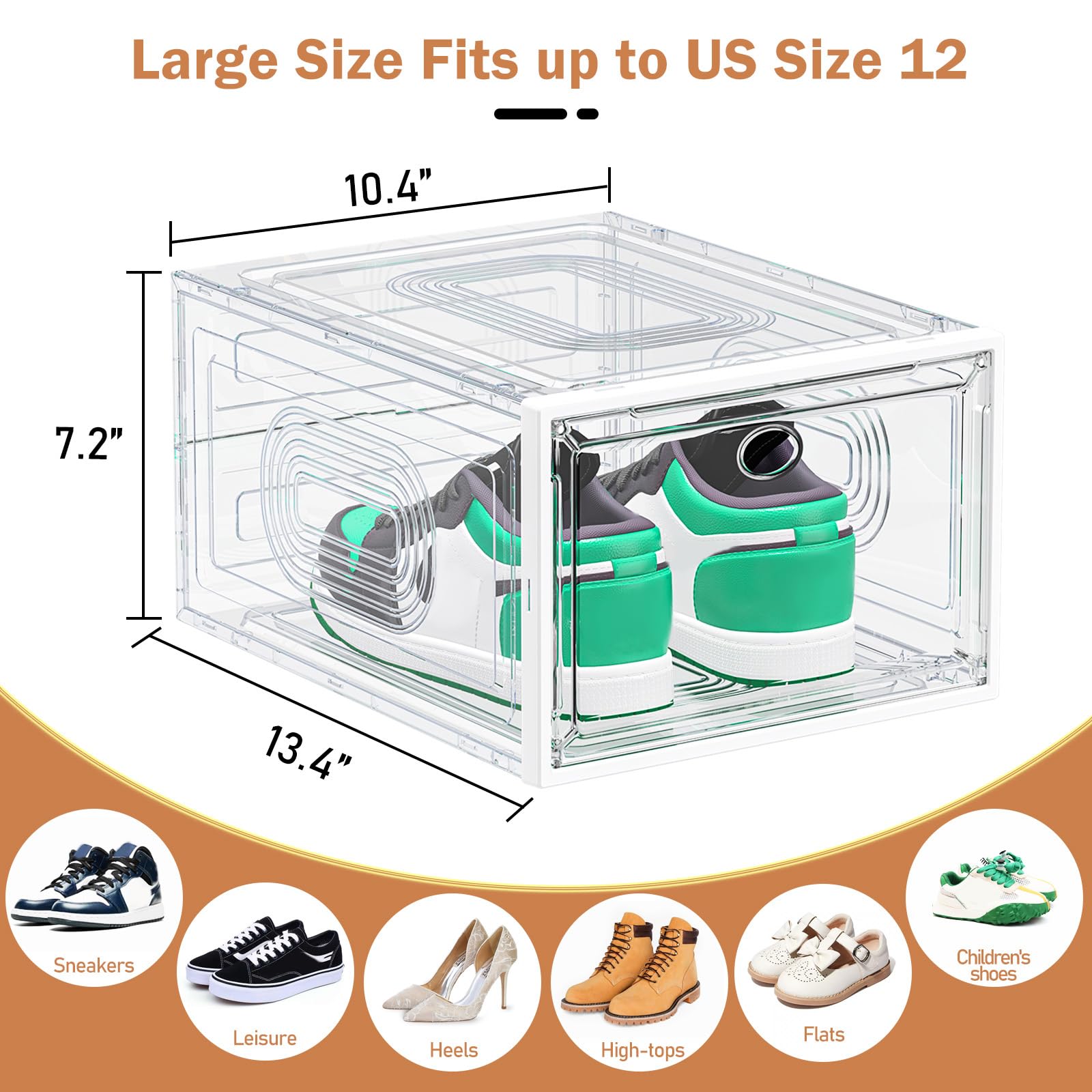 Amazon.com: caktraie 10 Pack Thicken Shoe Organizer Stackable