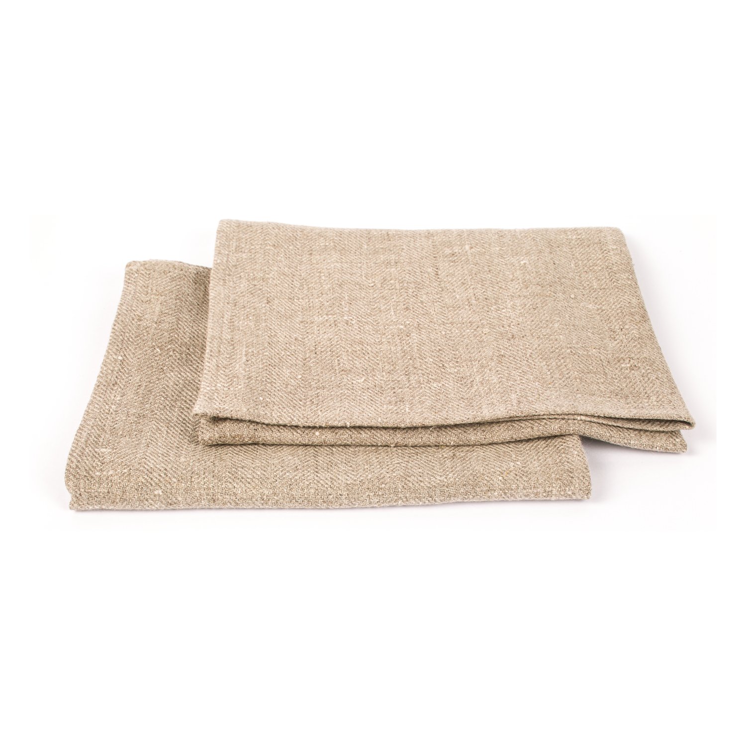 LinenMe 42 x 70 cm Natural Linen Hand and Guest Towels Lara, Set of 2