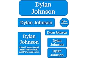 Name Bubbles Stickers for School Supplies (89 Labels, Customizable, Waterproof, for Daycare, Bottles, Lunch Boxes)