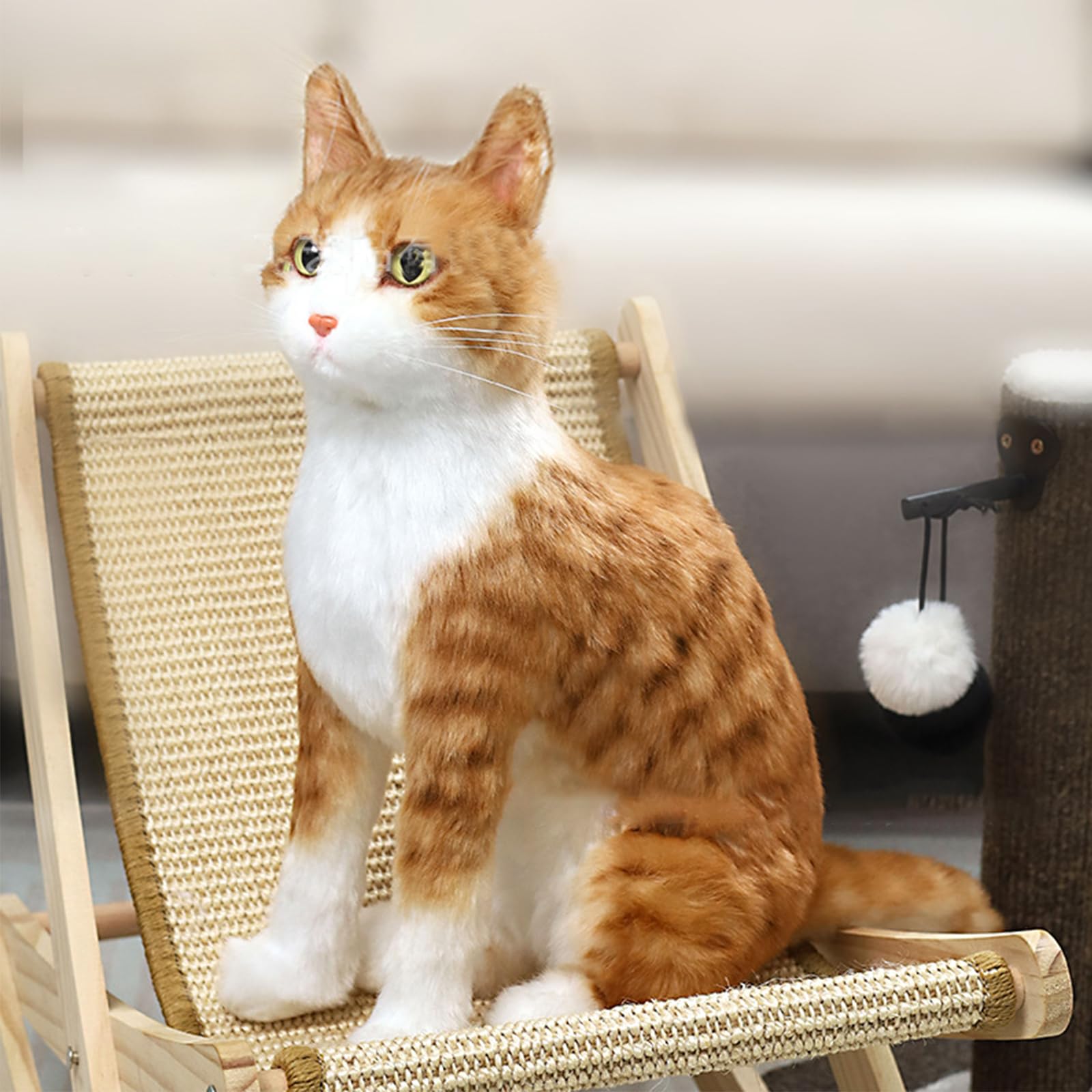 Orange Katze Kuscheltier, H38*B22cm Weich Klein Plüschtier, Katzen Stofftier Plüsch Plüschtiere, Geschenk für Jungen Mädchen (Vermögensgewinnung)