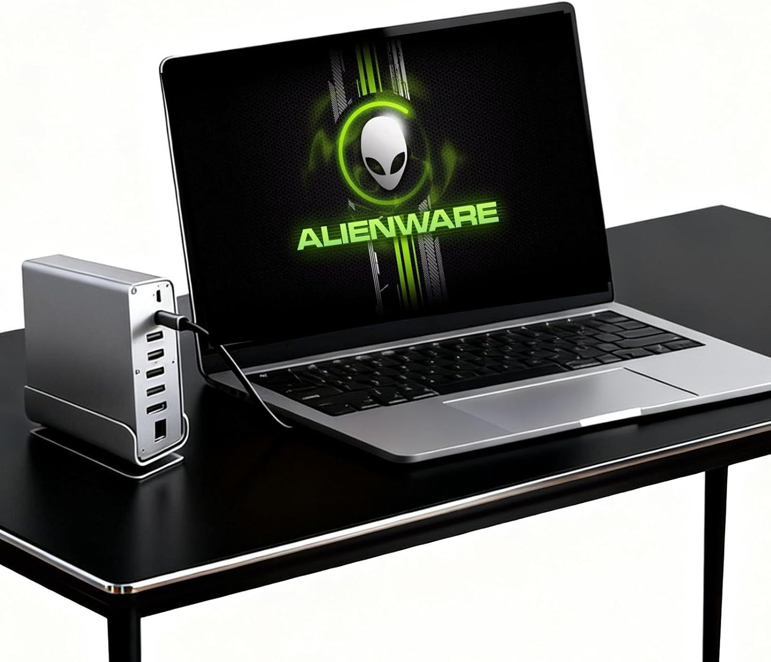 Docking Station for Dell Alienware m18 R2 R1 area-51 18 inch Gaming Laptop,15-in-1 USB C with 360 ° Rotating Base, 2 * 4K HDMI and 1*DP, 10Gbps USB Port Transfer, RJ45, Audio, SD/TF