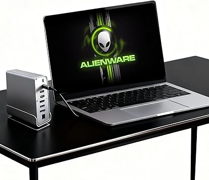 Docking Station for Dell Alienware m18 R2 R1 area-51 18 inch Gaming Laptop,15-in-1 USB C with 360 Rotating Base, 2 * 4K HDMI and 1*DP, 10Gbps USB Port Transfer, RJ45, Audio, SD/TF
