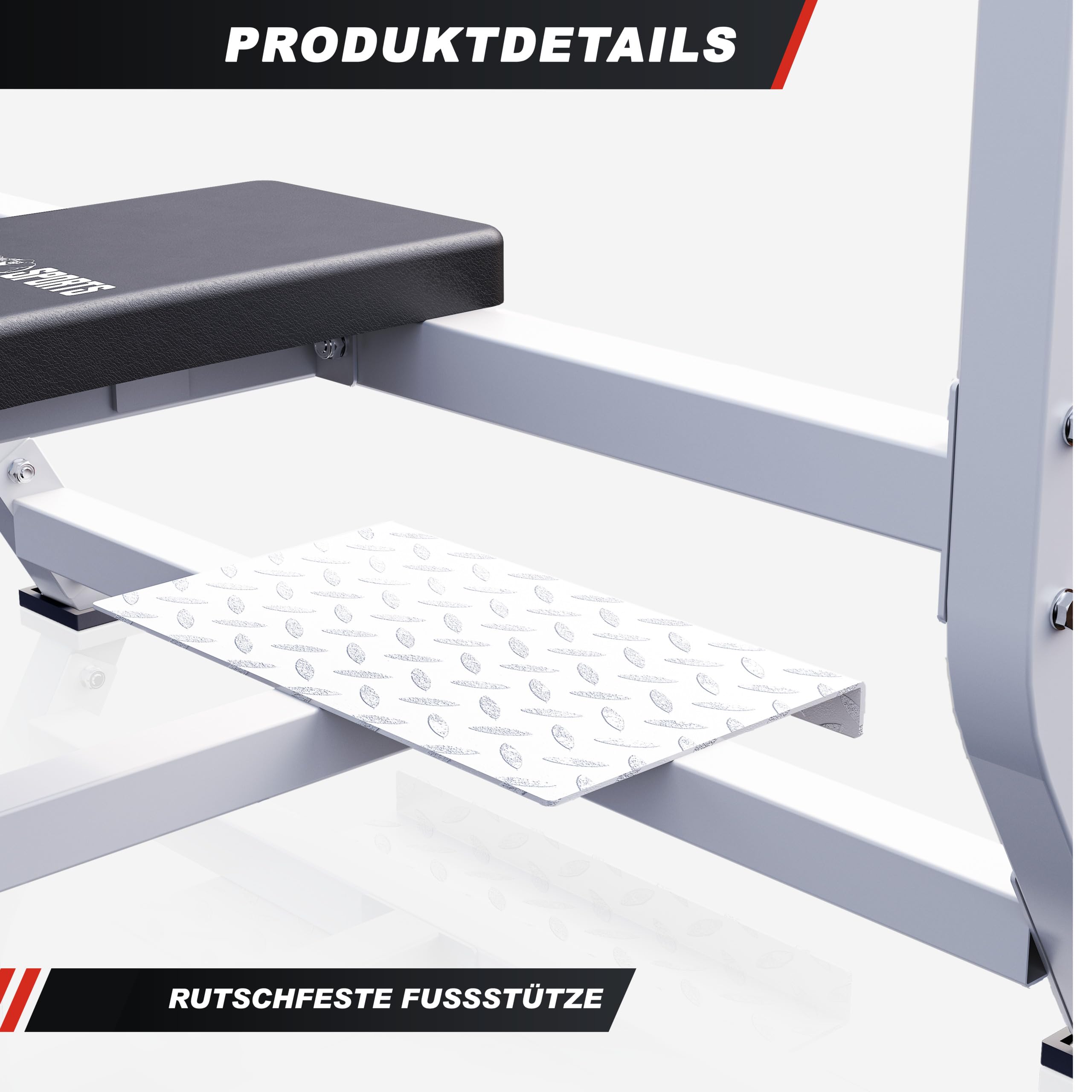 Panca Pesi Gorilla Sports Regolabile - Porta Bilanciere, Pieghevole, Carico Max 200kg, Per Home Gym - Foto 2