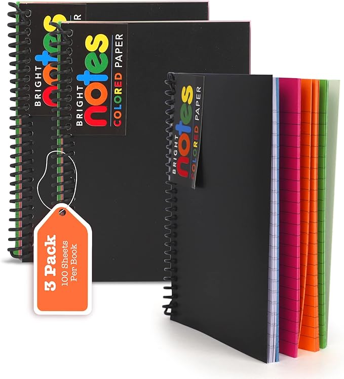 Spiral Notebook, 5x7 Inch Notebooks Wirebound College