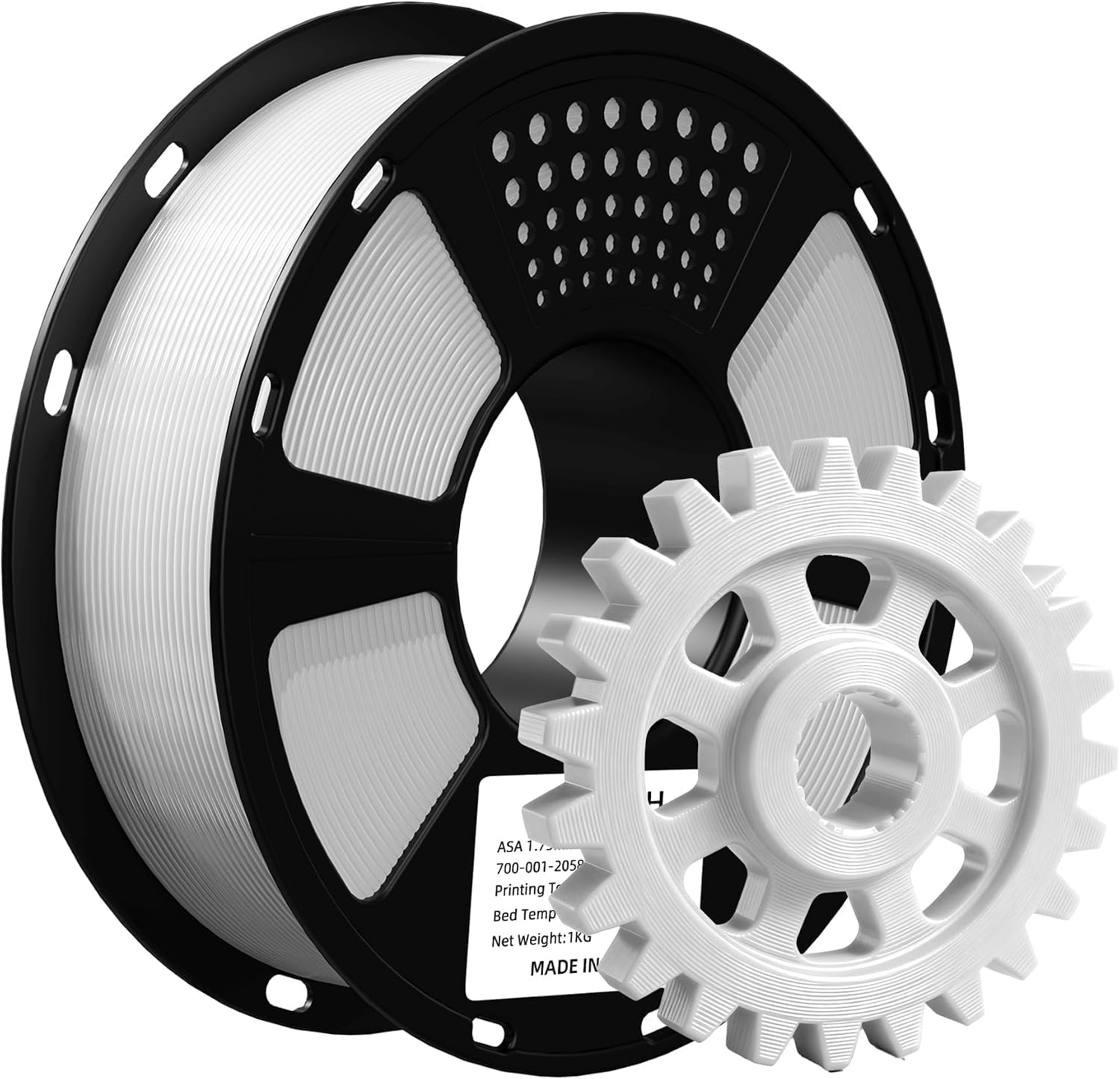 GEEETECH ASA Filament 1,75mm,hitzebeständig und langlebig,1kg Weiß