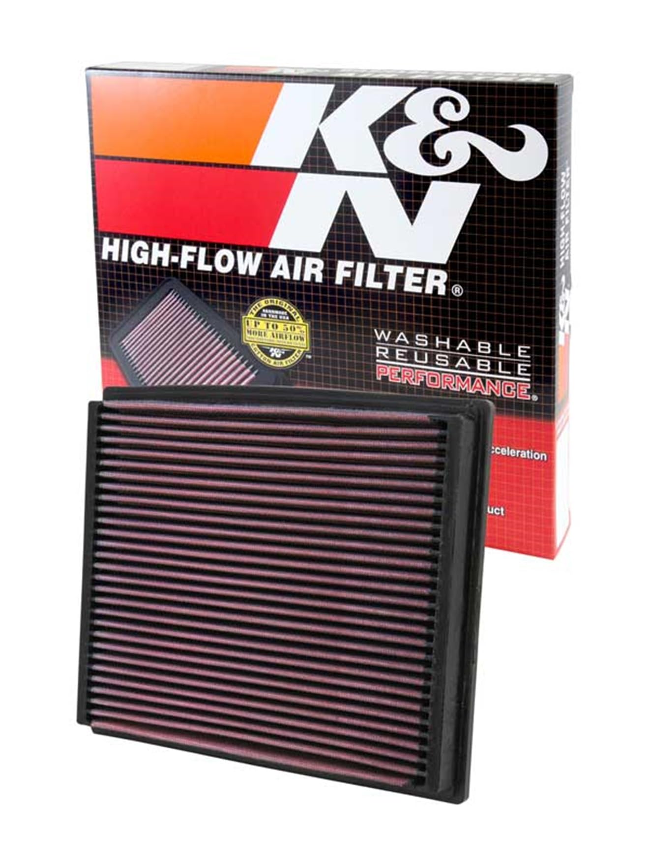 K&N 33-2125 Motorluftfilter: Hochleistung, Prämie, Abwaschbar, Ersatzfilter,Erhöhte Leistung, 1994-2009 (A4, A6, RS4, S4, S6, Allroad I, Allroad Quattro, Passat, Superb)