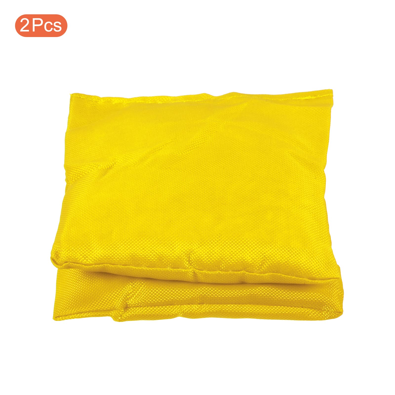 PATIKIL Cornhole Bean Bags, 2 Pack Canvas Sandbag for Carnival Outdoor Yard Party Hand Tossing, Yellow - Image 3