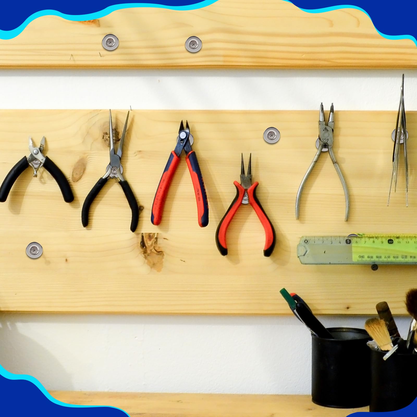 60 pezzi di magneti extra forti, 10x3mm, magneti al neodimio con foro per viti, diametro di affossamento 3 mm, magneti piatti rotondi per avvitare su lavagna magnetica, bacheca, frigorifero, cucina