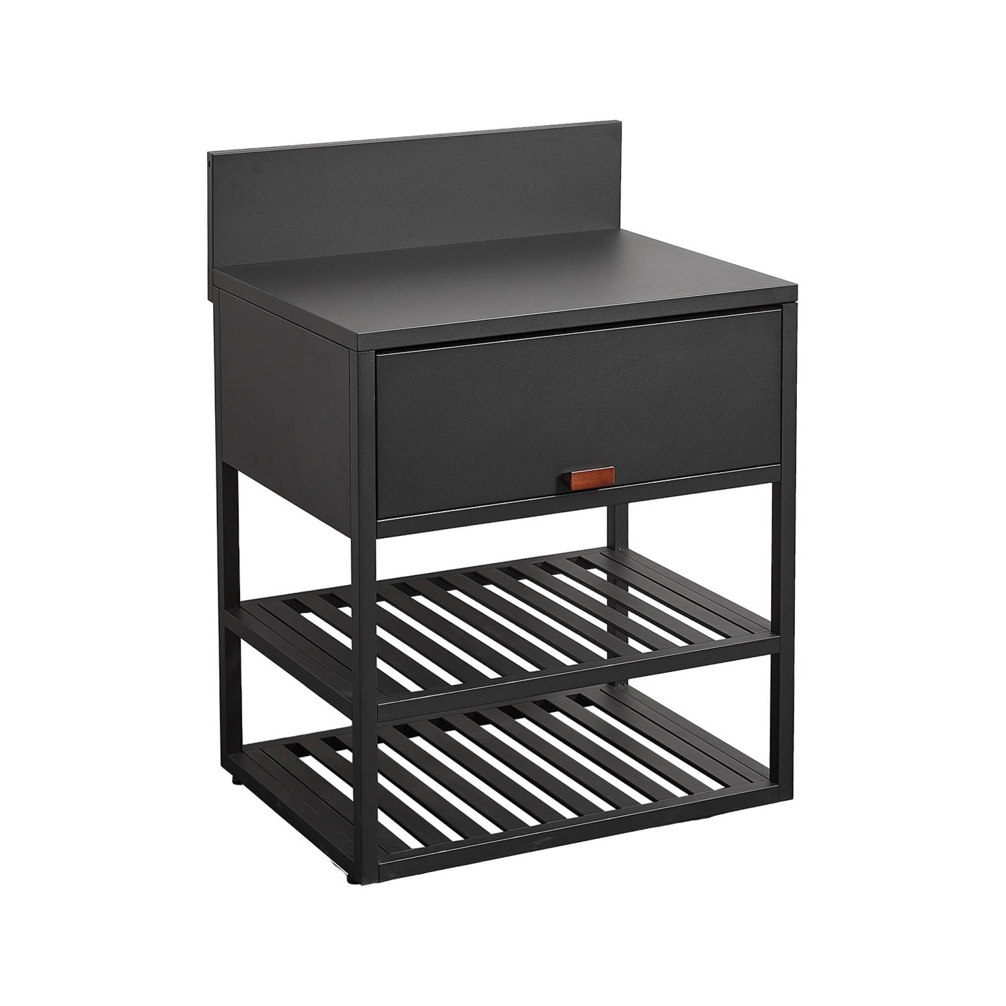 Módulo cocina exterior acero Thira armario estantes mueble jardin