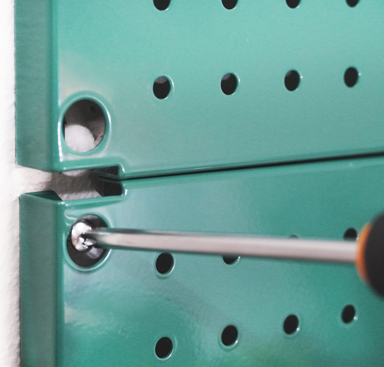 Metal Pegboard 12-Inch Tall x 16-Inch Wide Heavy Duty Wall Organizer for Home Garage Tool Storage 4pcs Green