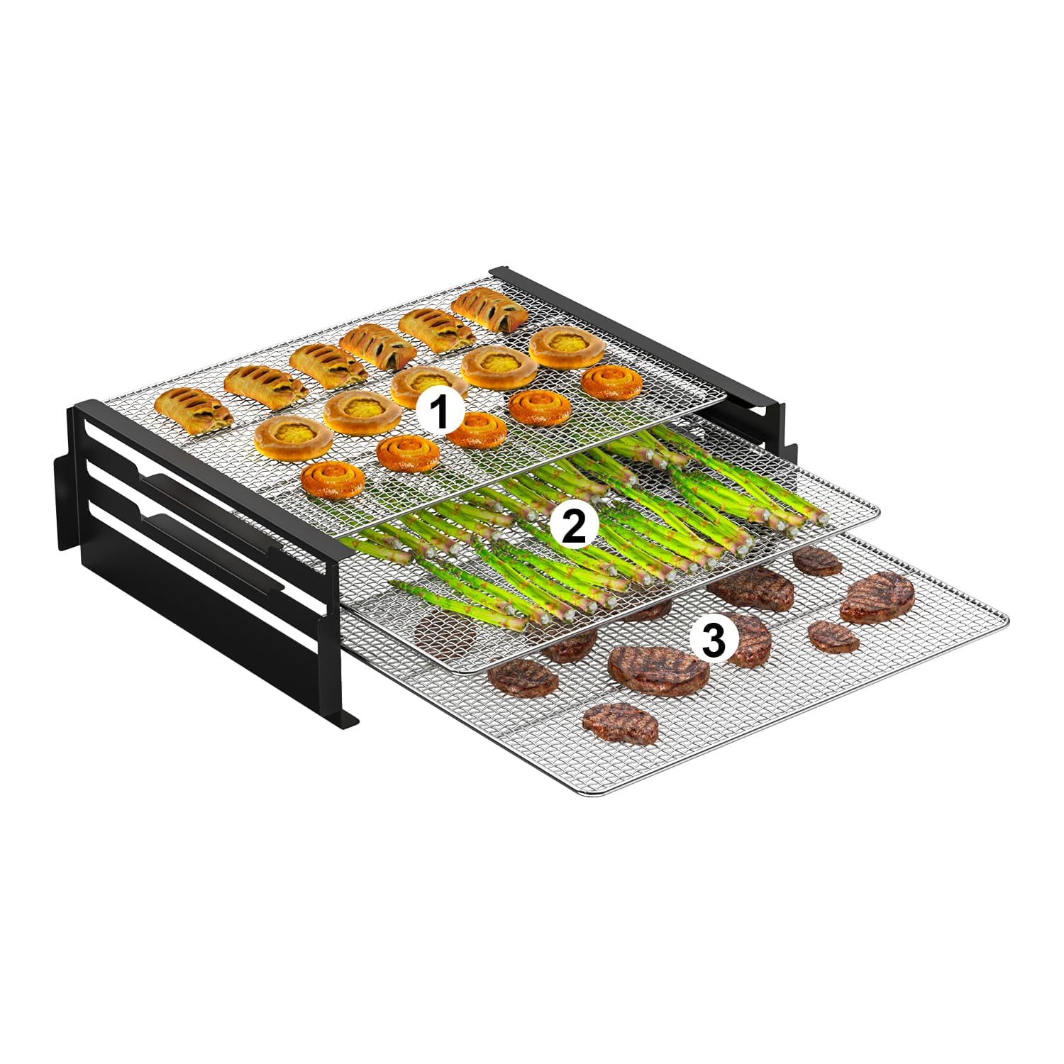 SafBbcue Jerky Grill Racks for Camp Chef Pellet Grill Replacement Parts SmokePro LUX 36, PG36LUX, SmokePro LUX 36, Smoke Pro SGX 36 Pellet Smoker Grills Jerky Smoking Racks Smoking Beef Jerky