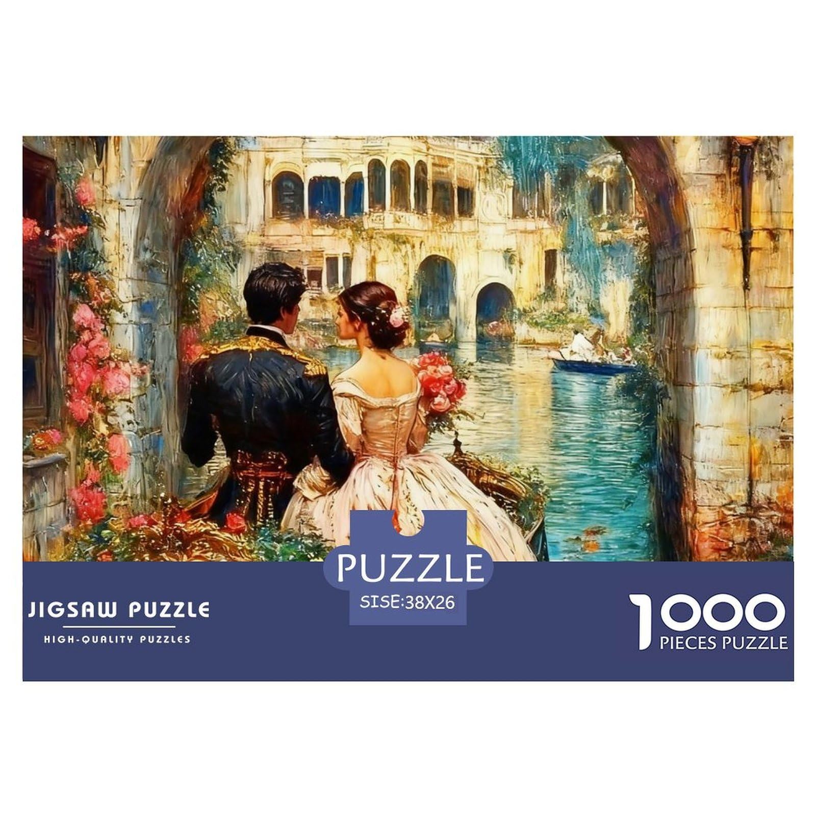 Jigsaw Puzzle 1000 Pieces Venice Canals Puzzles 38x26cm/1000pcs Gift For Kids Stress Reliever Family Game DIY Cardboard