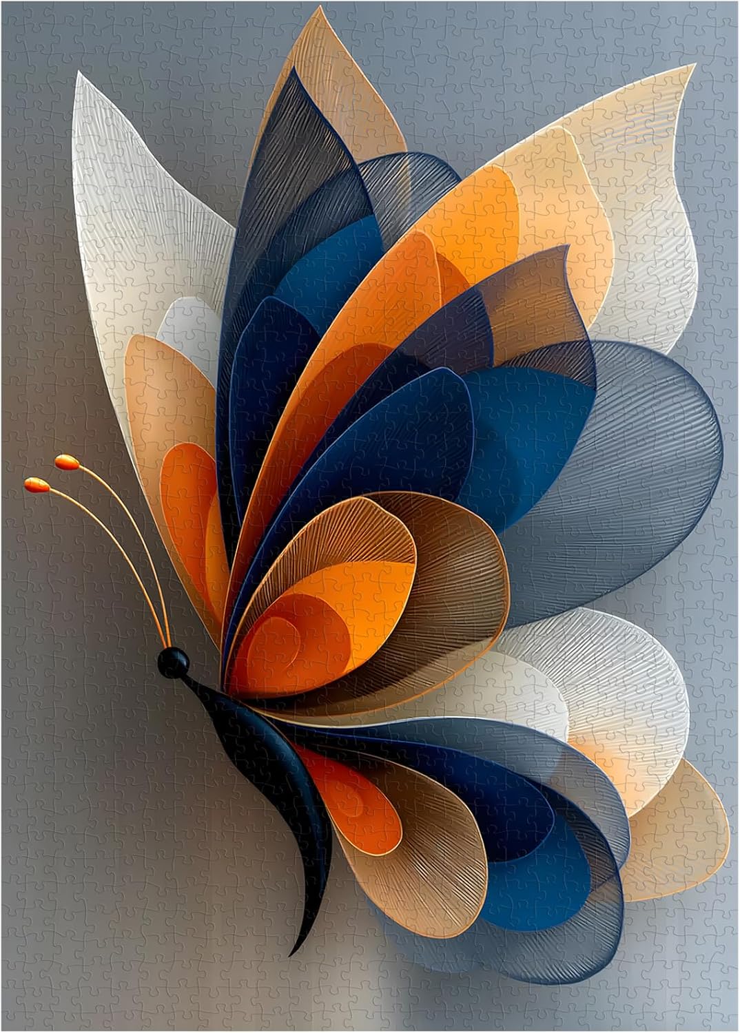 Butterfly Puzzles for Adults 1000 Pieces, Larkipuzz Gradient Animals Jigsaw Puzzles Abstract Art, Impossible Unique Geometric Theme, Challenging for Adults