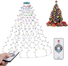 Christmas Tree Lights 400 LED Christmas Lights Indoor Outdoor with 8 Light Modes & Memory Function, 6.6FT x 16 Christmas Fairy String Lights with Remote & Timing for Xmas Tree Decorations, Multicolor