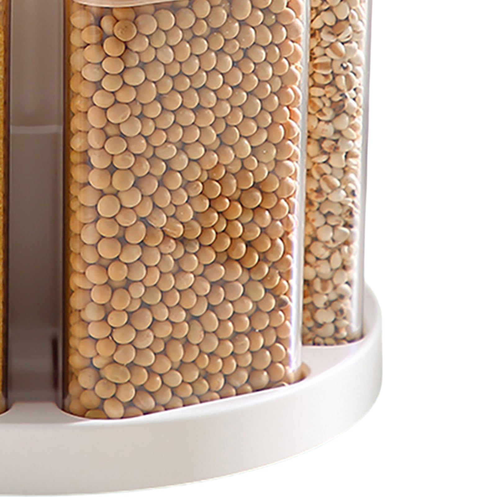 Erogatore di Cereali Distributore Rotante Cereali 6 Scomparti | Porta Riso Domestico Per Casa Grano Farina Fiocchi d'Avena Snack Cucina Dispensa Bancone Pasticceria Ristorante Catering