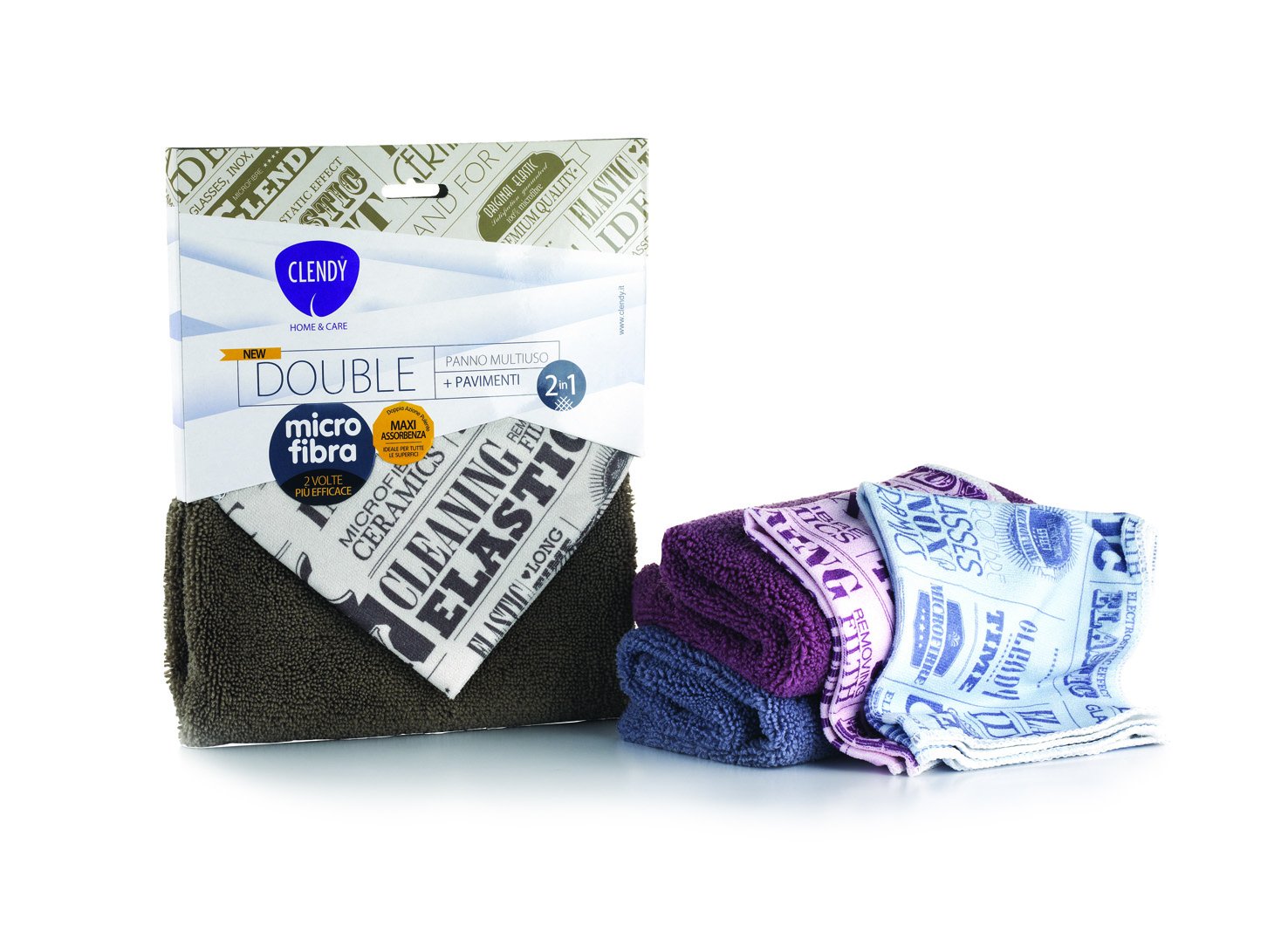 ClendyMicrofibre Double Pack of 2