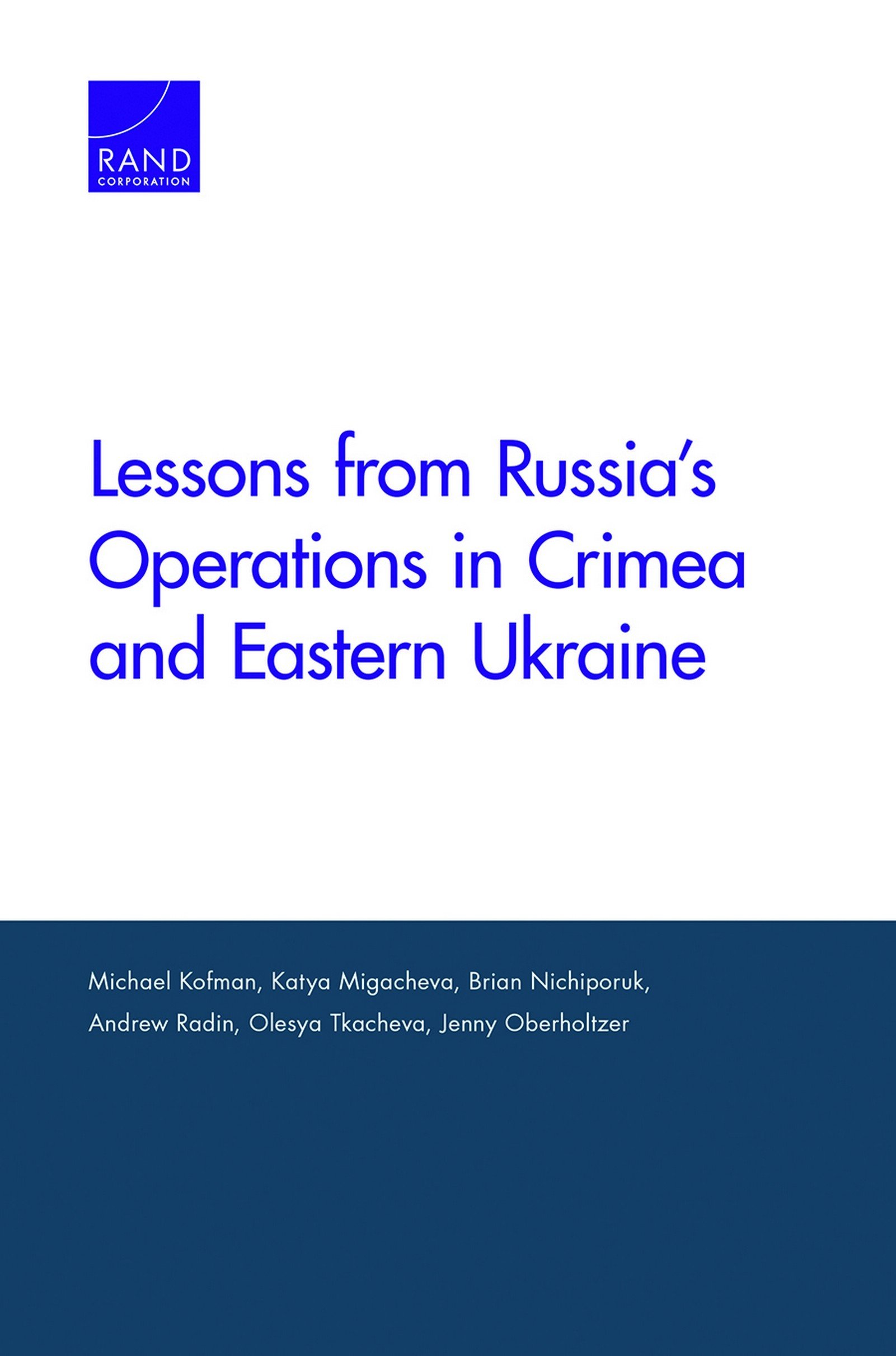 Lessons from Russia's Operations in Crimea and Eastern Ukraine