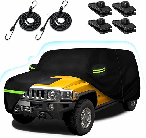 Funda para automóvil Hummer H3 SUV 2006-2010, 210T, impermeable, sol, lluvia, UV, polvo, nieve, protección al aire libre, H3, cubierta completa para