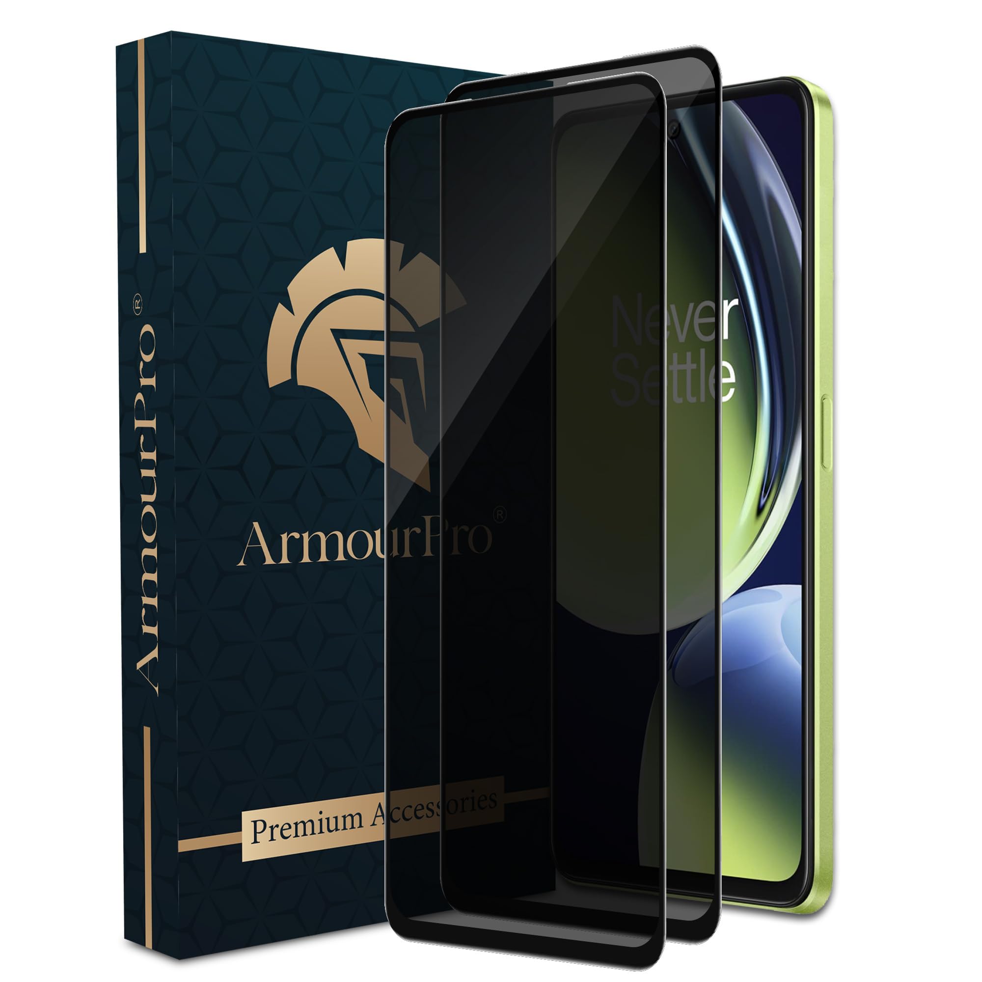 ArmourPro Privacy Tempered Glass for OnePlus Nord CE 3 Lite 5G / Realme 12X / Narzo 60X 5G with Edge to Edge Full Screen Coverage and Easy Installation Kit | Pack of 2, Anti Spy (B0D9F6YKYF) Amazon Price History, Amazon Price Tracker