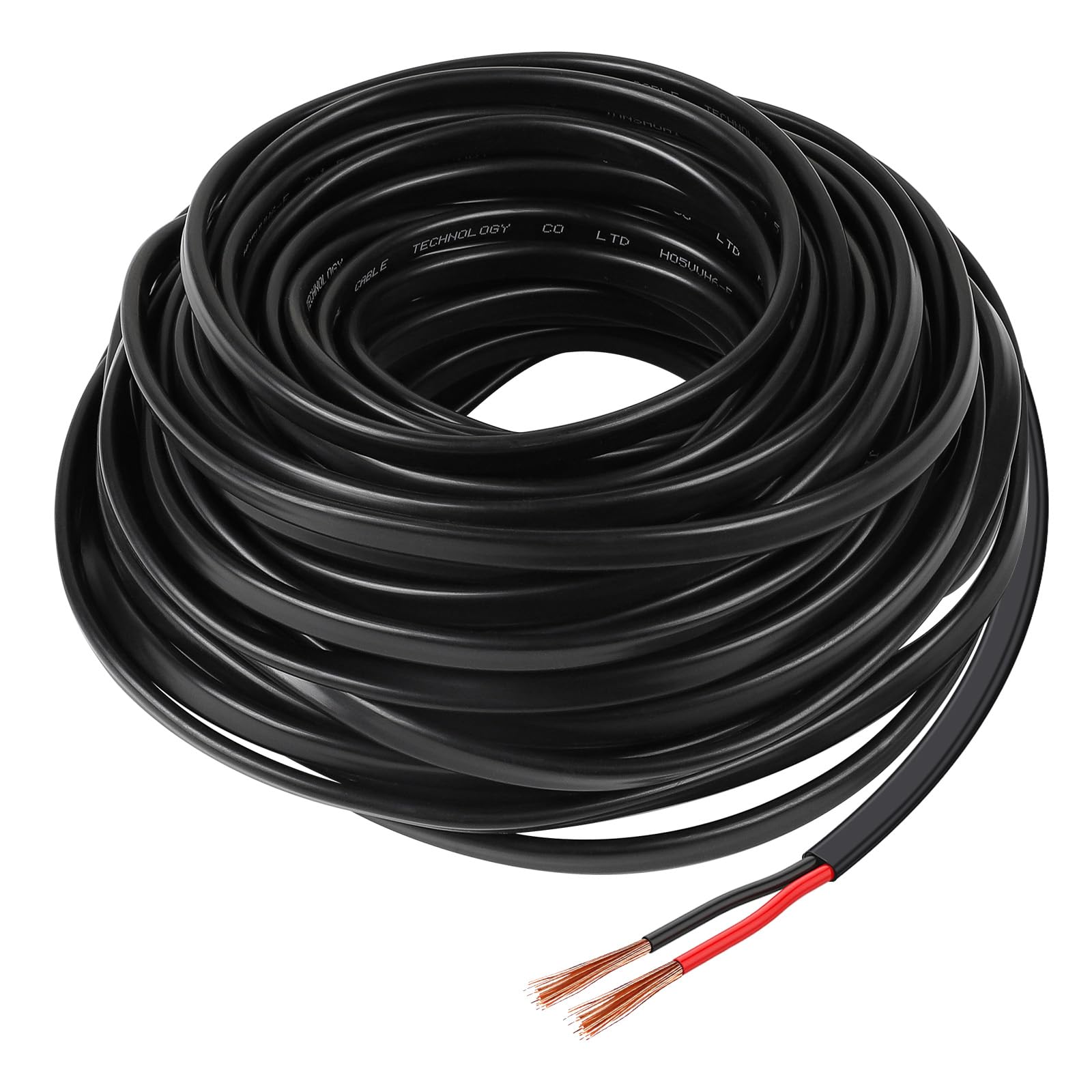 SWAWIS 20m Fil Électrique Plat 2x1,5mm² à 2 Conducteurs Enveloppe en PVC