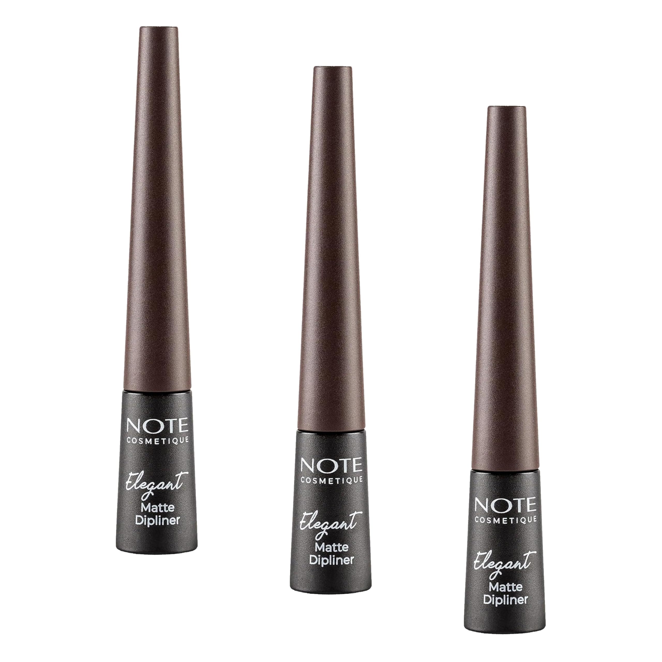 Note Cosmetics Elegant Matte Dipliner Waterproof Kahverengi, 02 Coffee Brown (3 paketi)
