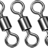 Barrel Fishing Swivels, Available from #12-#12/0, Stainless Swivels Fishing Tackle Saltwater, Freshwater, Leader/Line/Lure Connector