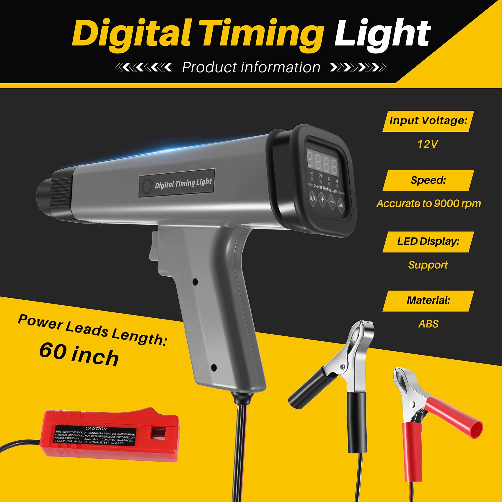 Peowuieu LumièRe Synchronisation Moteur NuméRique Voiture 12V Avec