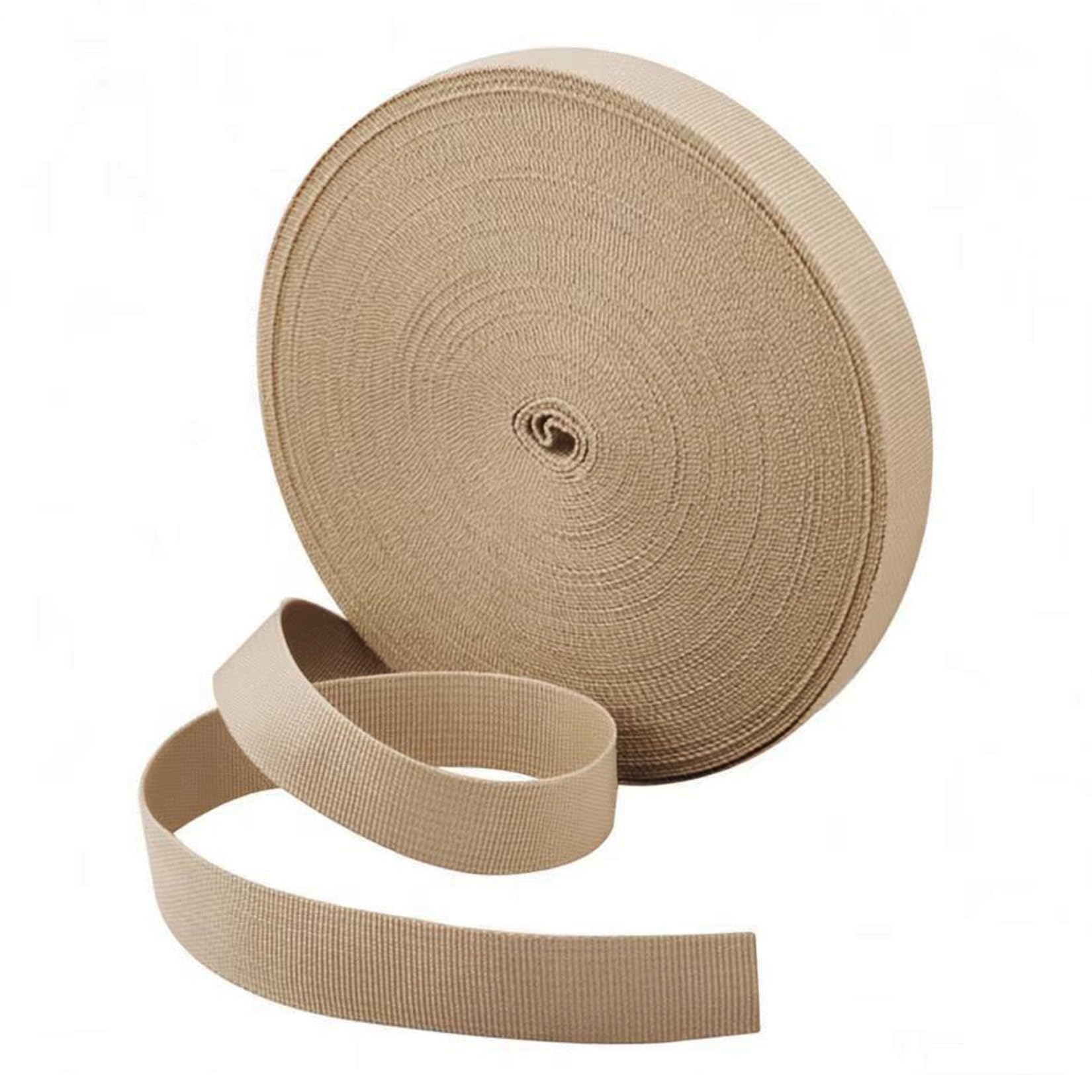 1 rollo de corbata para árbol de 65.6 pies para soporte de plantas, correa de jardín de 1 pulgada de ancho, material de estacas y guiado, 0.8 kg de fuerza (caqui)