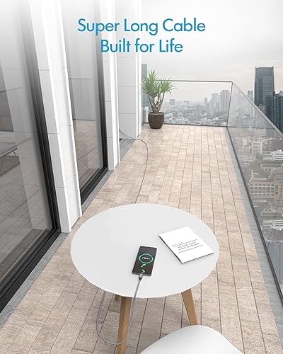 Miniatura 10 de Baiwwa - Cable USB tipo C extra largo, de carga rápida, cable cargador trenzado USB A a USB C