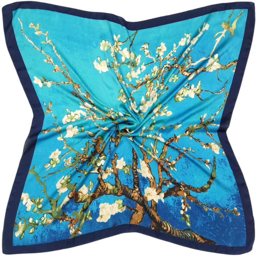 Julunar Seiden-hnliches Kopftuch fr Frauen Satin, groe Haarschals 88,9 cm, quadratisches Seiden-Haarwickel zum Schlafen, mit Geschenkverpackung